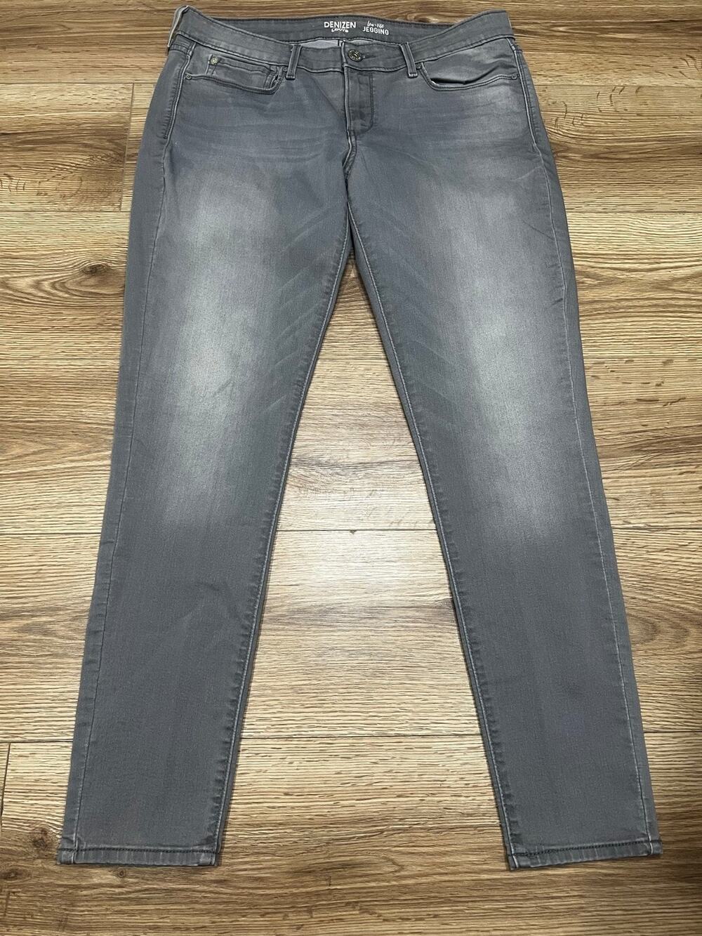 Denizen from Levi's Womens Jegging Size 15 W32 Grey Low-Rise Stretch (A92)